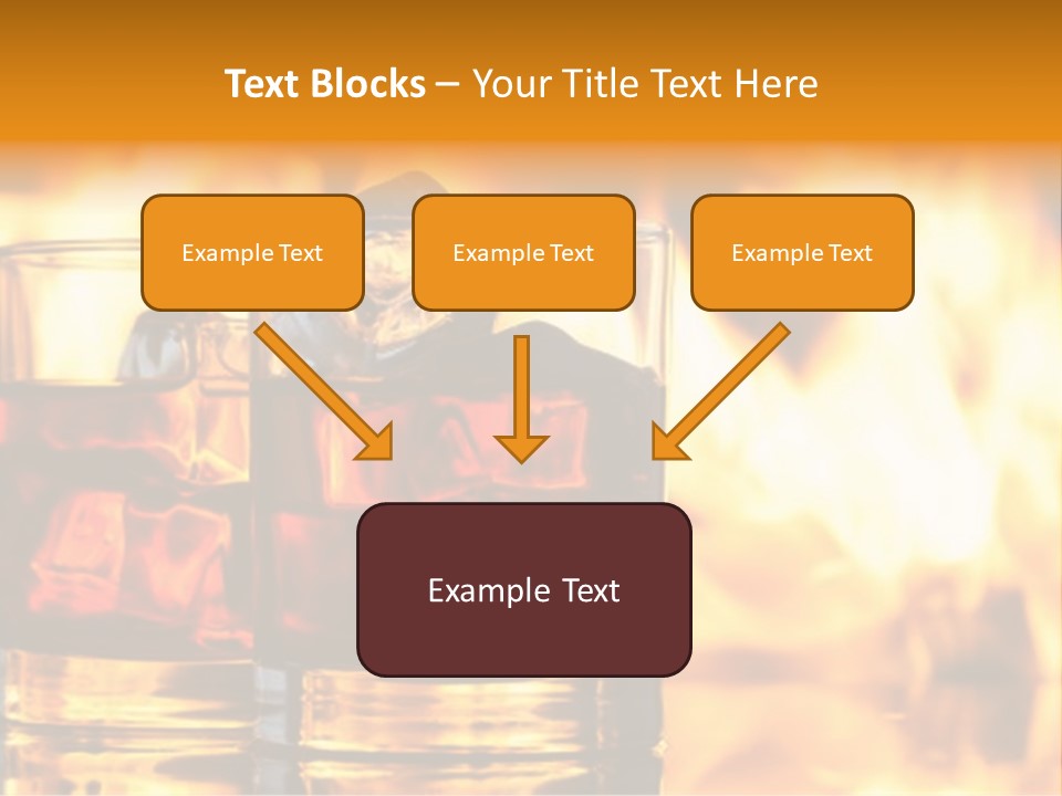 Closeup Amber Drink PowerPoint Template