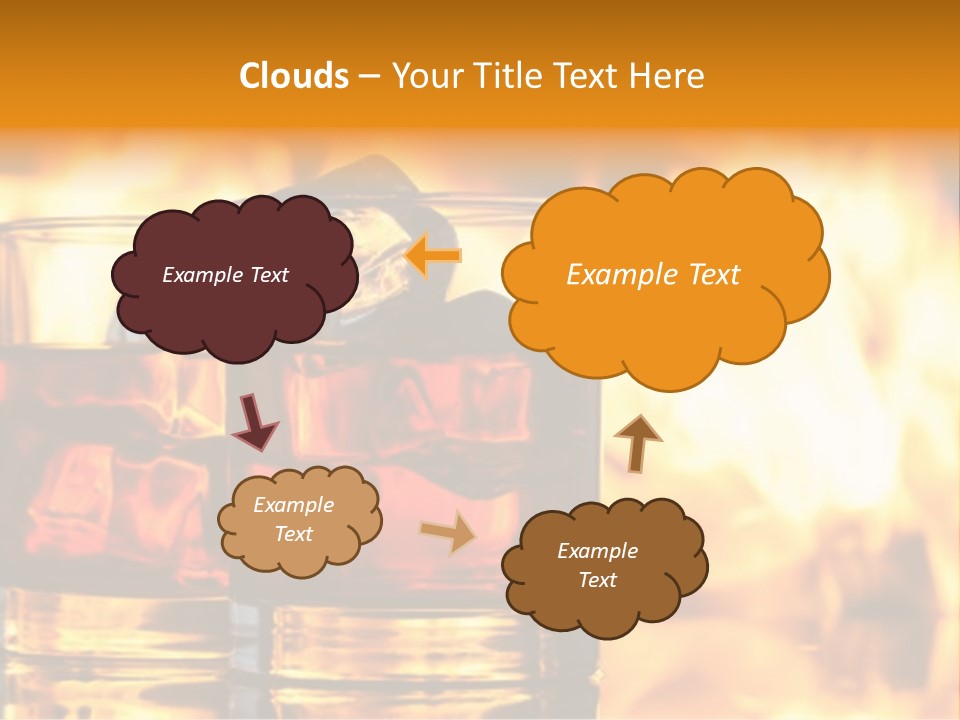 Closeup Amber Drink PowerPoint Template
