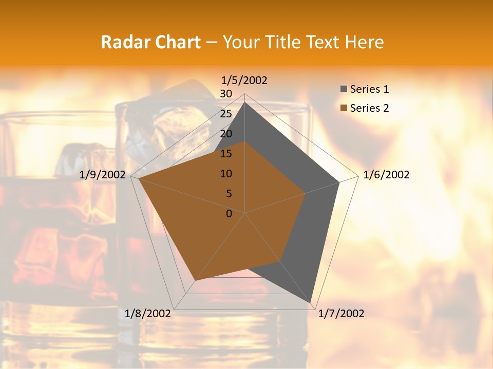 Closeup Amber Drink PowerPoint Template