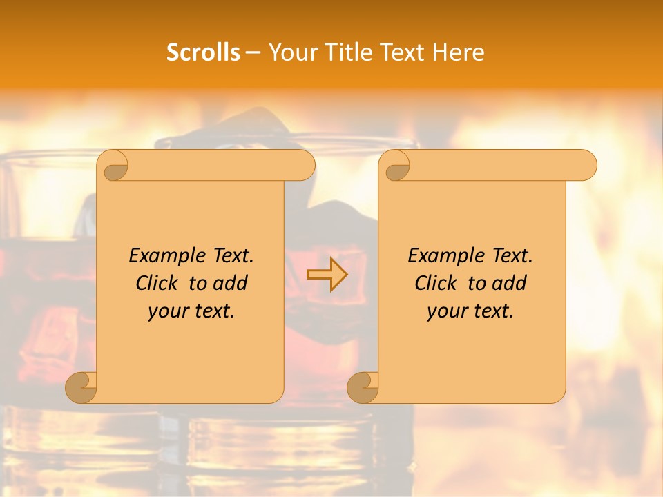 Closeup Amber Drink PowerPoint Template