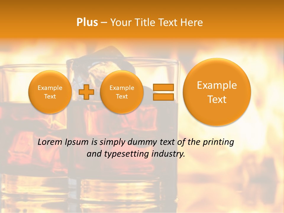 Closeup Amber Drink PowerPoint Template