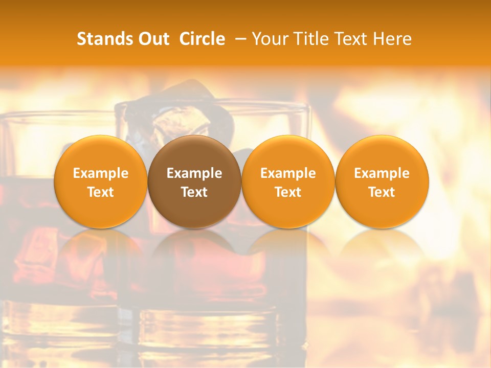 Closeup Amber Drink PowerPoint Template