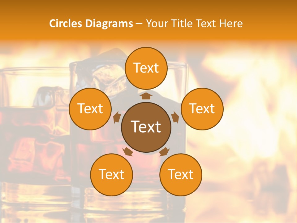 Closeup Amber Drink PowerPoint Template