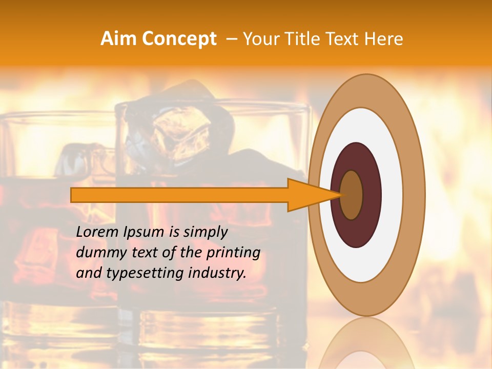 Closeup Amber Drink PowerPoint Template