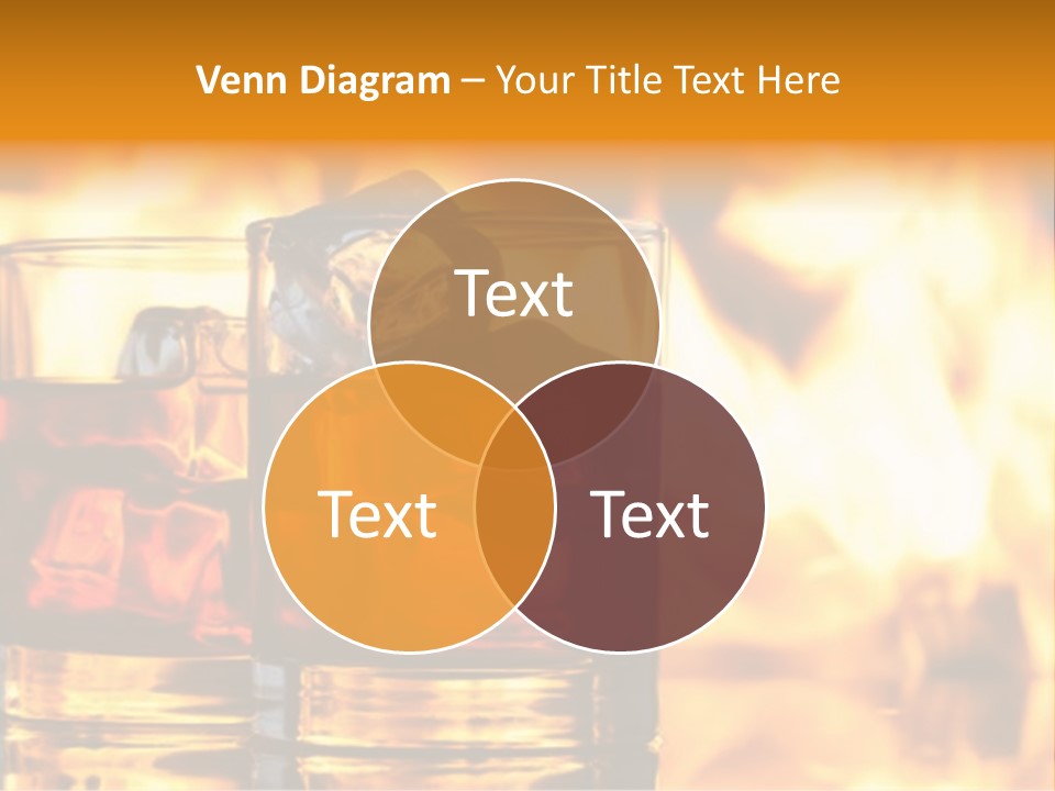 Closeup Amber Drink PowerPoint Template