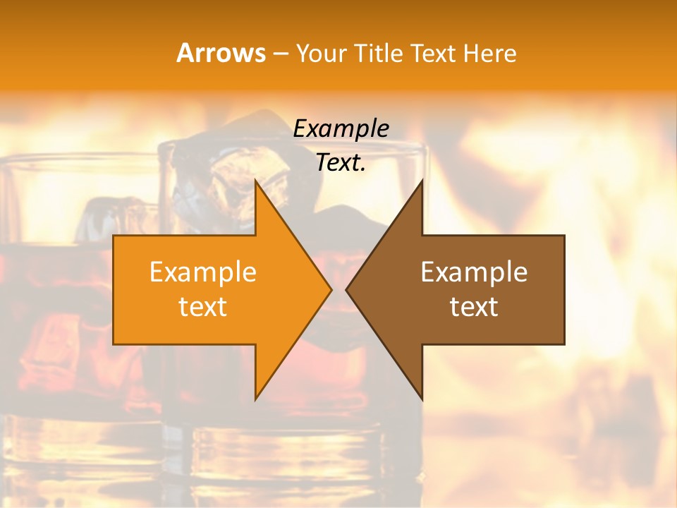Closeup Amber Drink PowerPoint Template