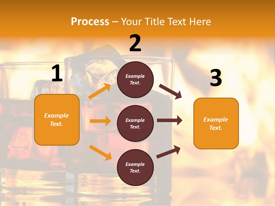Closeup Amber Drink PowerPoint Template