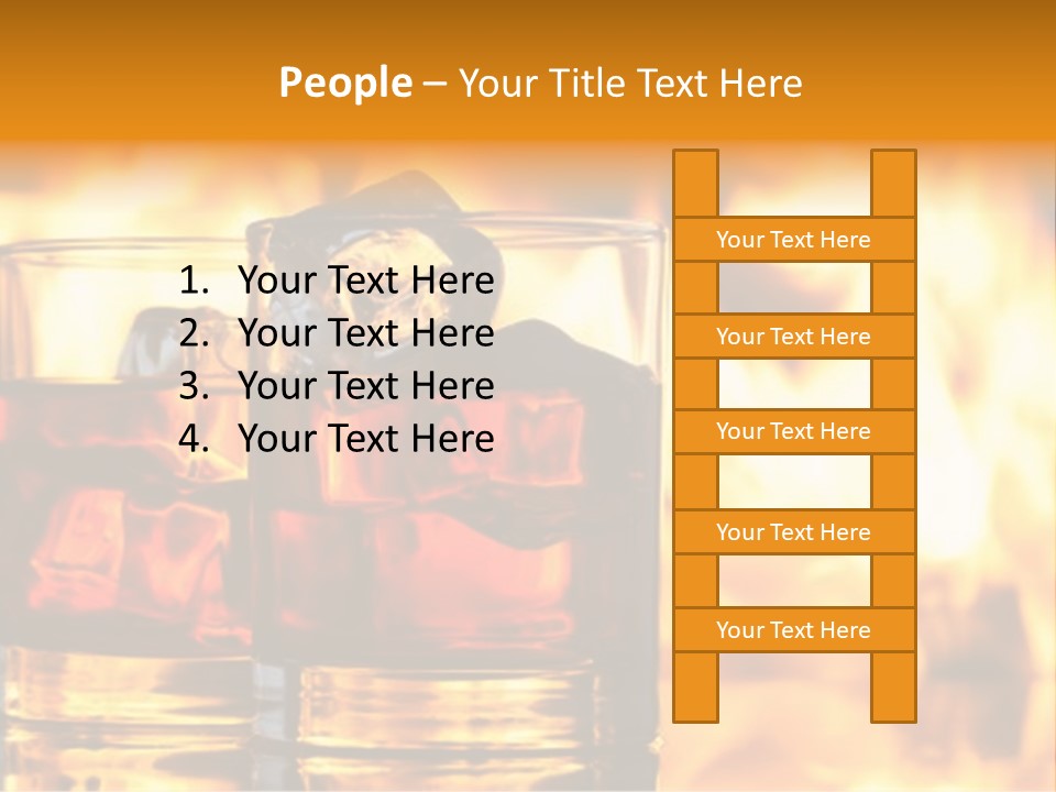 Closeup Amber Drink PowerPoint Template