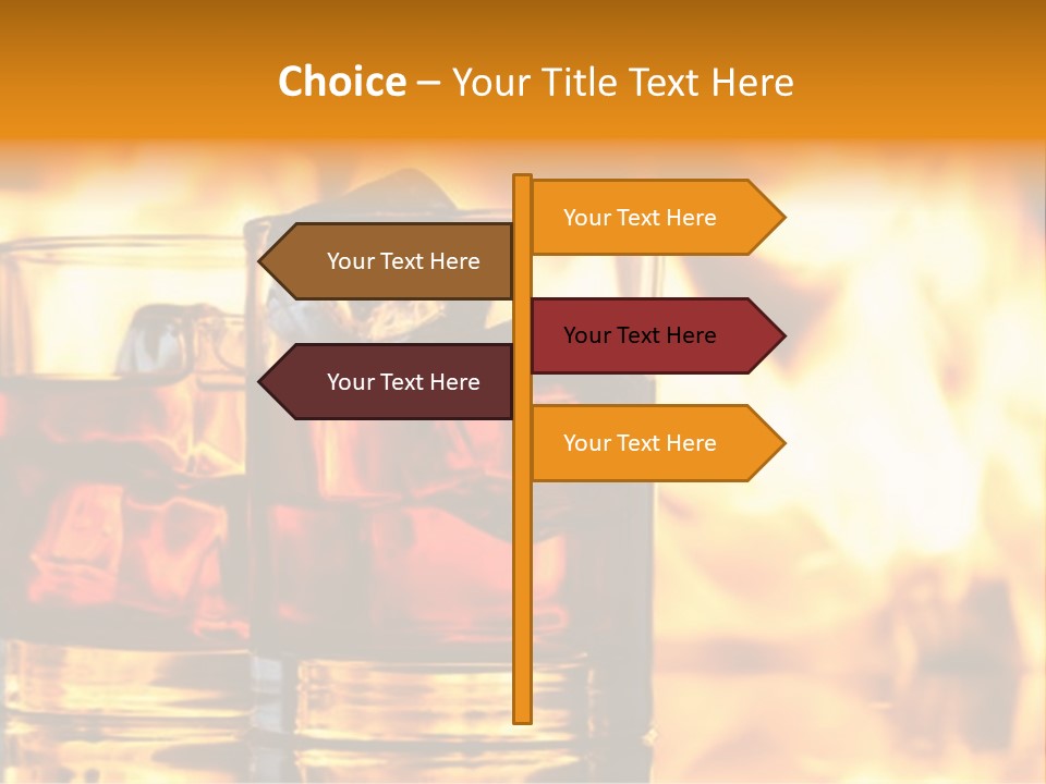 Closeup Amber Drink PowerPoint Template