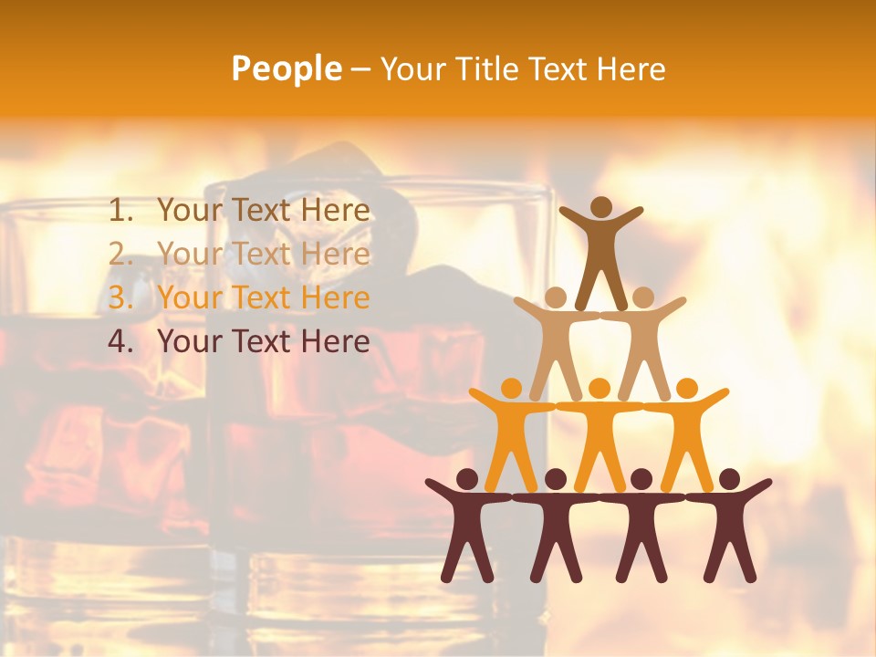 Closeup Amber Drink PowerPoint Template