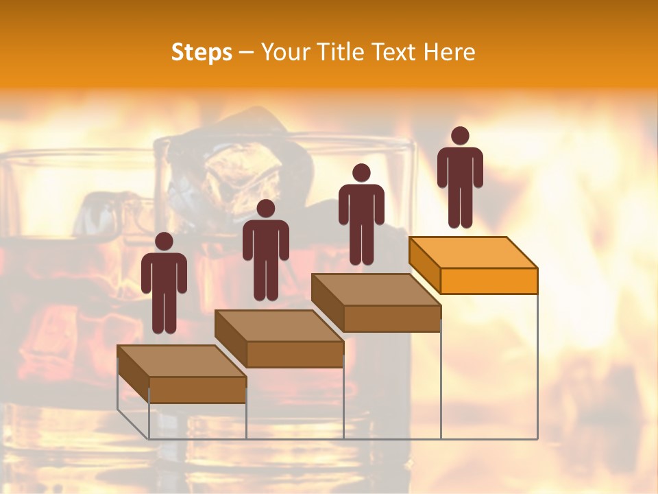 Closeup Amber Drink PowerPoint Template