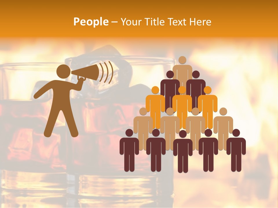 Closeup Amber Drink PowerPoint Template