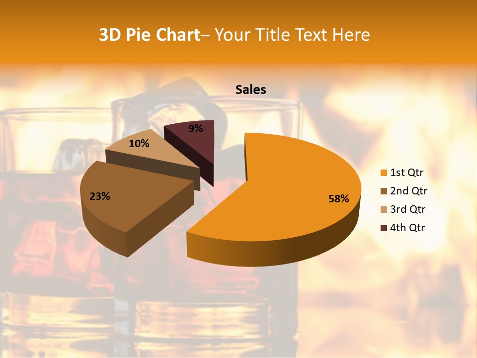 Closeup Amber Drink PowerPoint Template