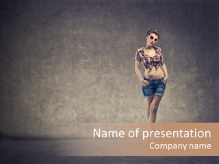 Eye Wear Body Wall PowerPoint Template