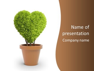 Grass White Symbol PowerPoint Template