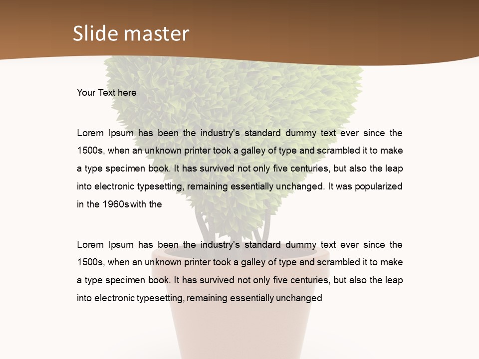 Grass White Symbol PowerPoint Template