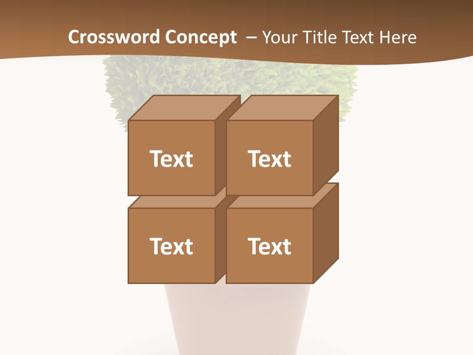 Grass White Symbol PowerPoint Template