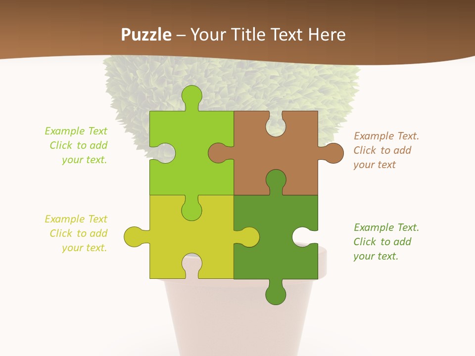 Grass White Symbol PowerPoint Template