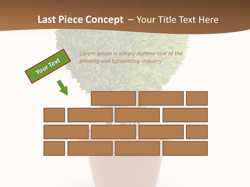 Grass White Symbol PowerPoint Template