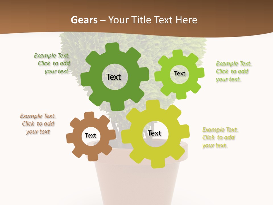 Grass White Symbol PowerPoint Template