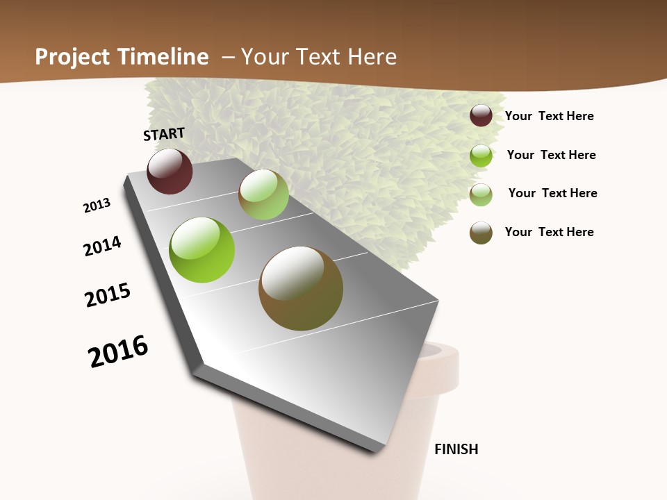 Grass White Symbol PowerPoint Template