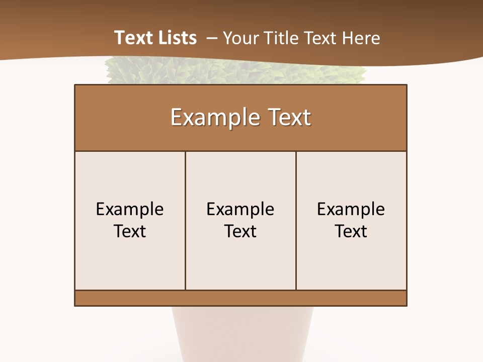 Grass White Symbol PowerPoint Template