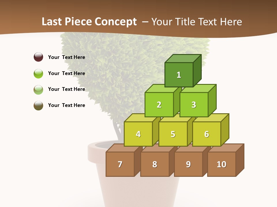 Grass White Symbol PowerPoint Template