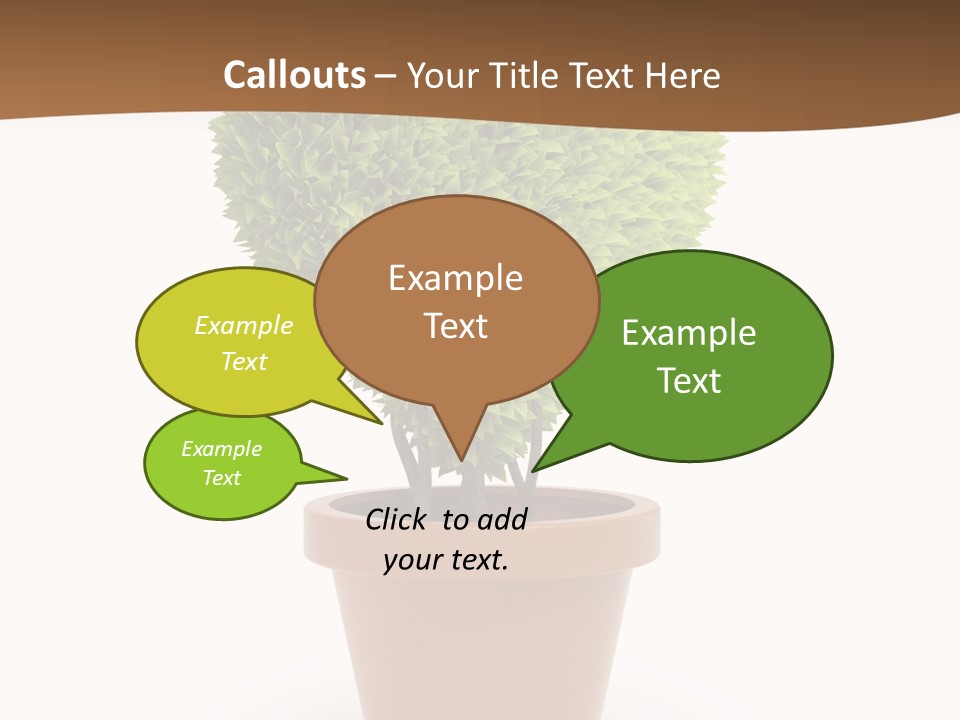 Grass White Symbol PowerPoint Template