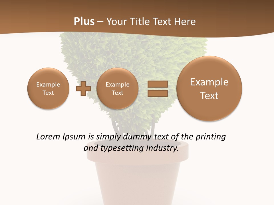 Grass White Symbol PowerPoint Template