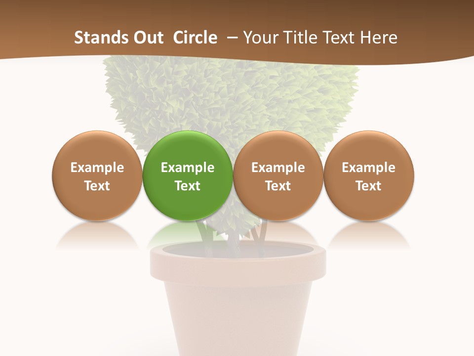 Grass White Symbol PowerPoint Template