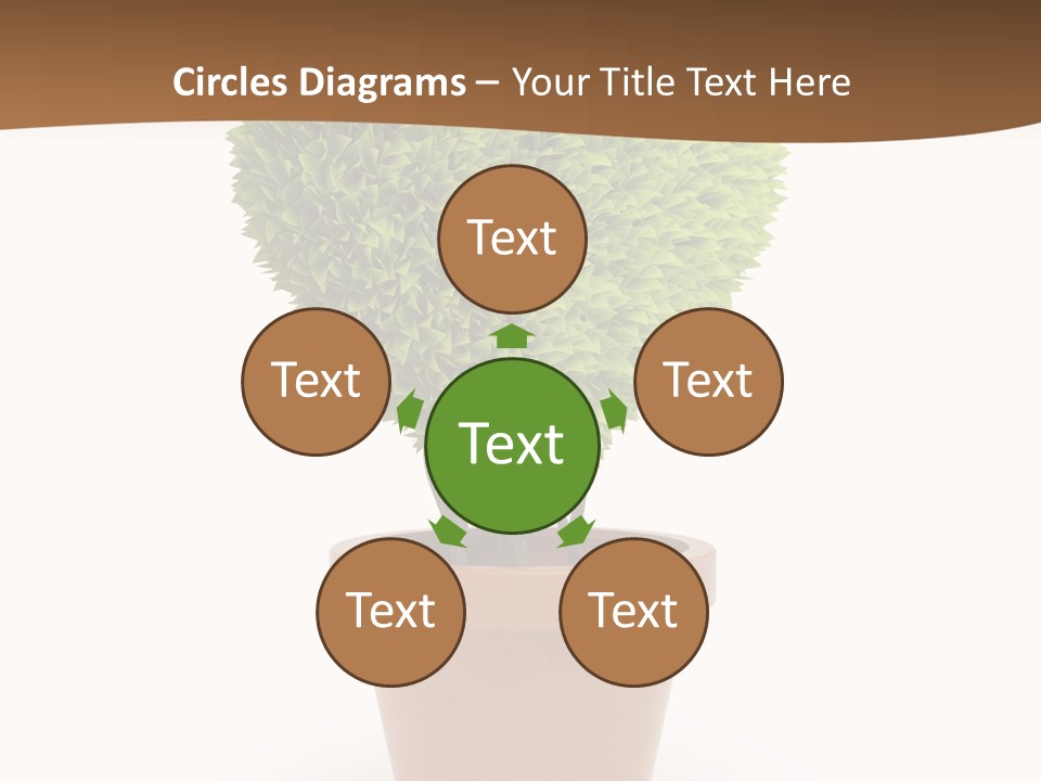 Grass White Symbol PowerPoint Template