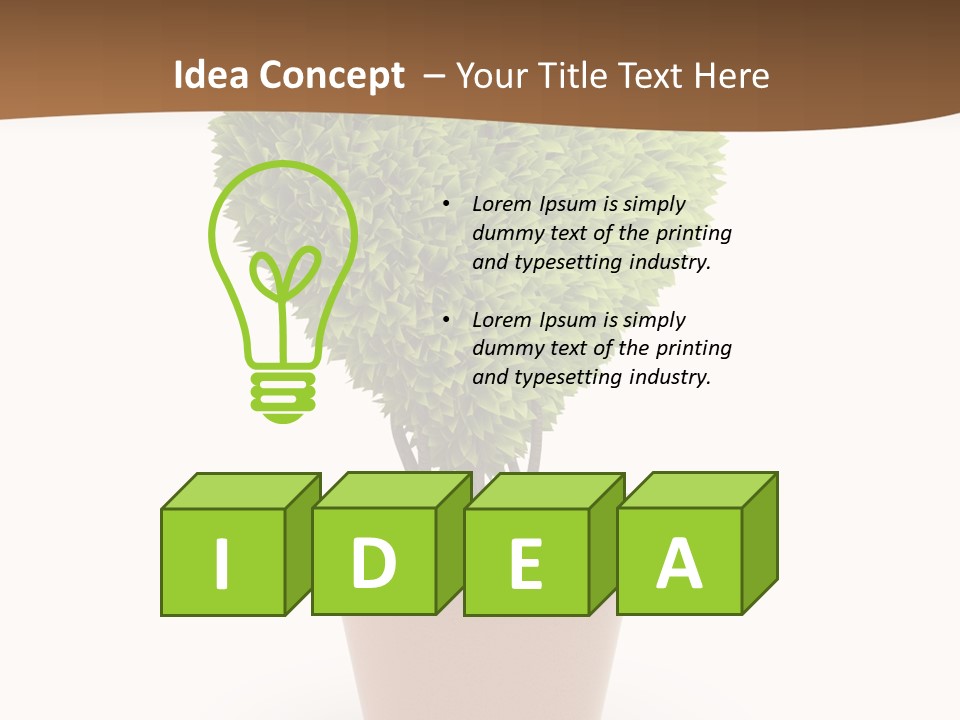 Grass White Symbol PowerPoint Template