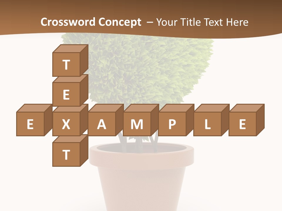 Grass White Symbol PowerPoint Template