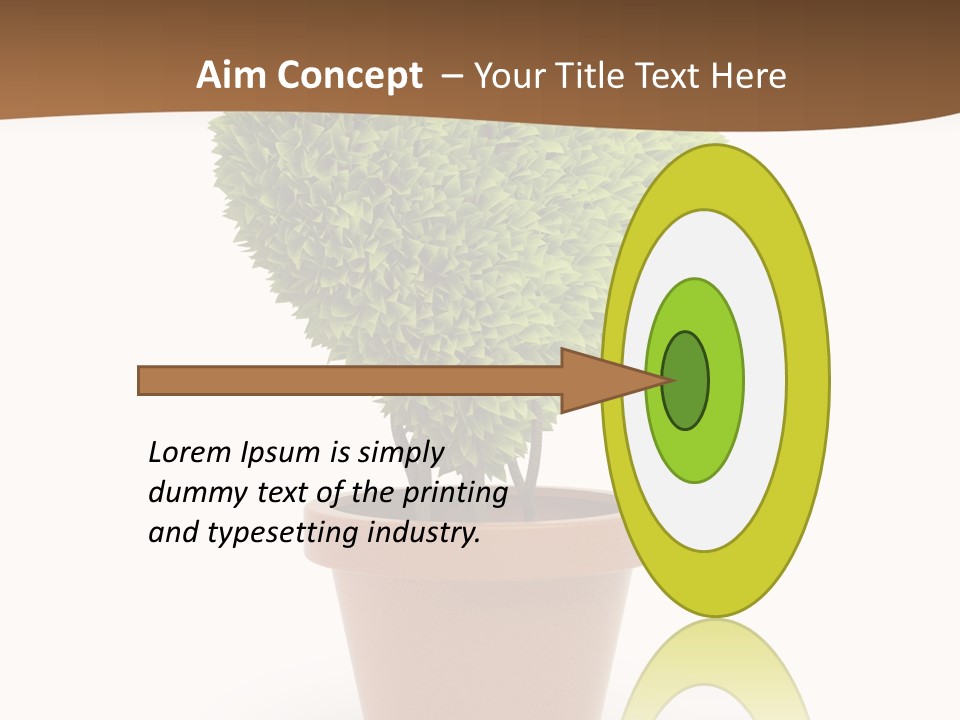 Grass White Symbol PowerPoint Template