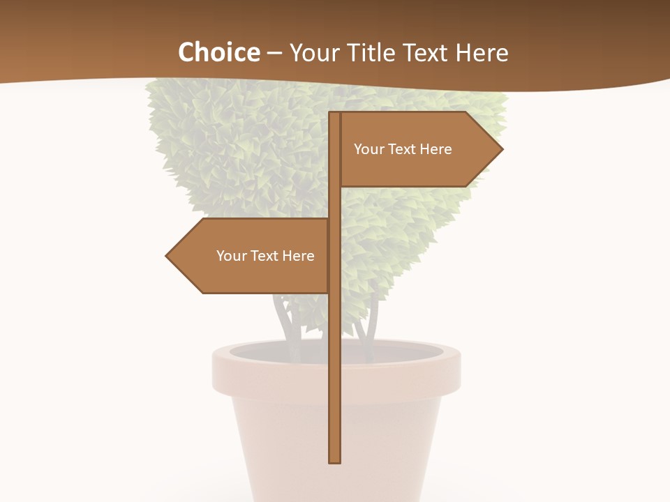 Grass White Symbol PowerPoint Template