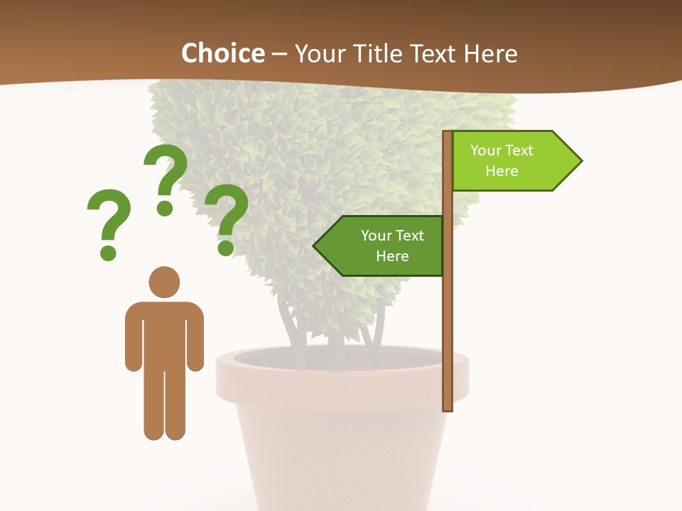 Grass White Symbol PowerPoint Template