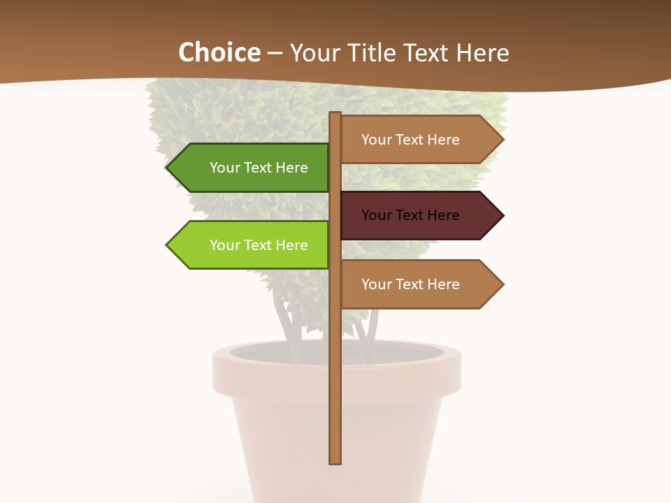 Grass White Symbol PowerPoint Template