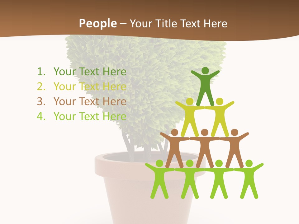 Grass White Symbol PowerPoint Template