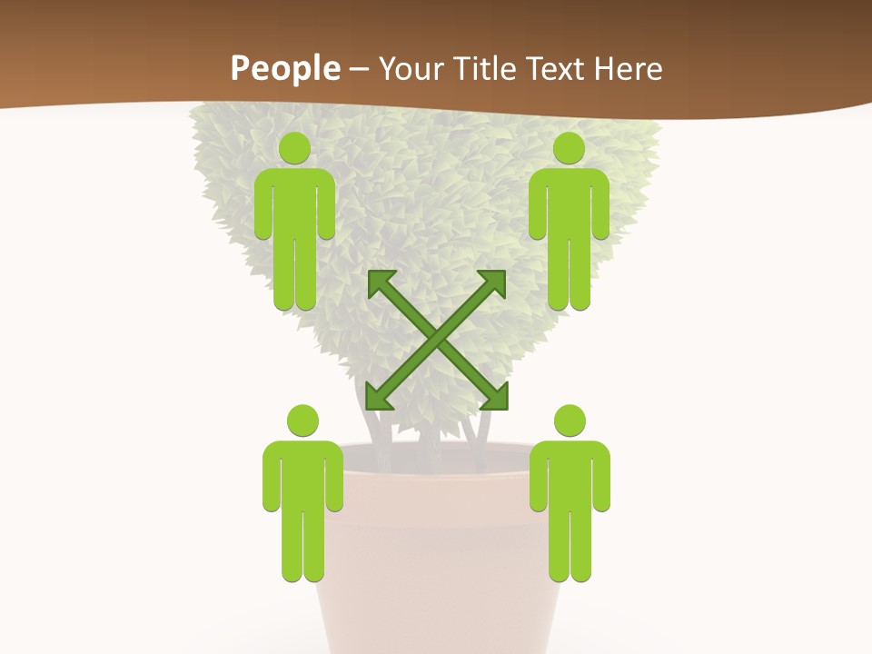 Grass White Symbol PowerPoint Template