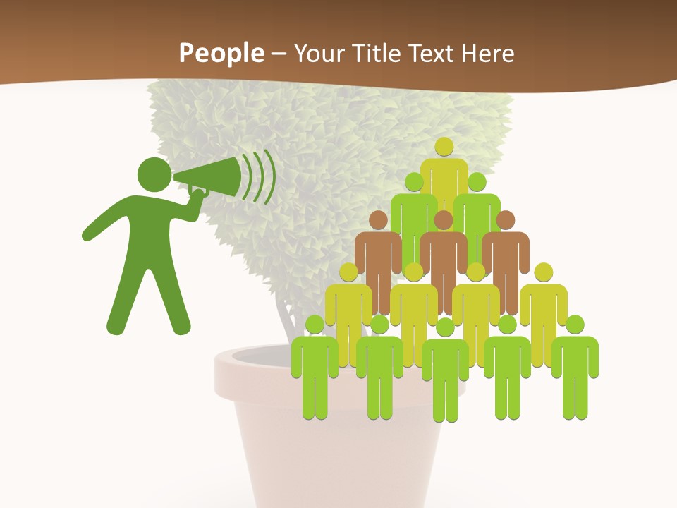 Grass White Symbol PowerPoint Template