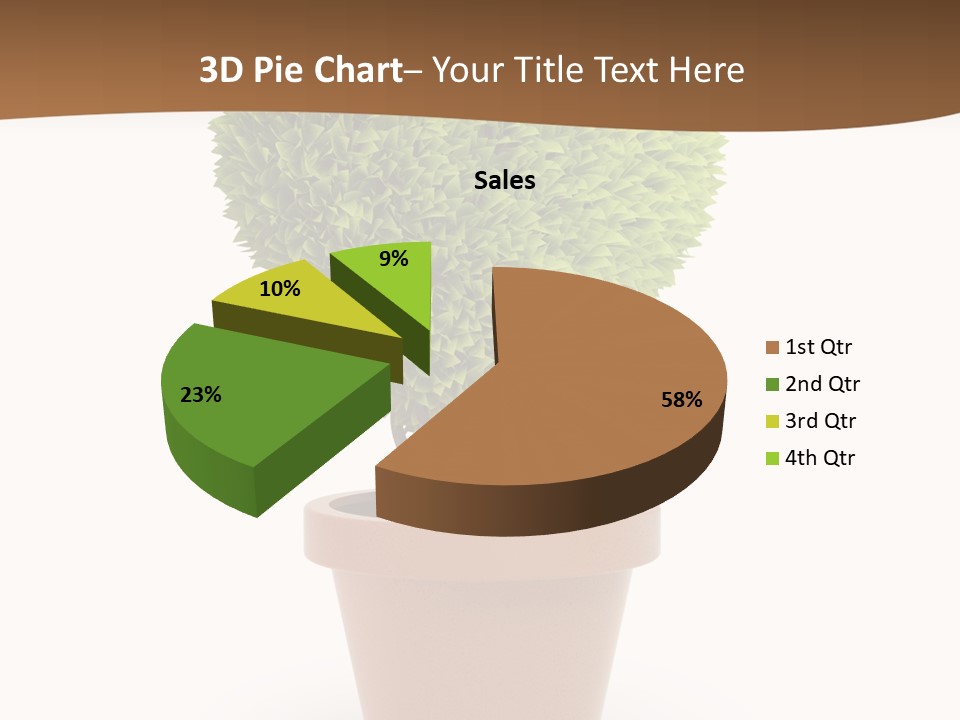 Grass White Symbol PowerPoint Template