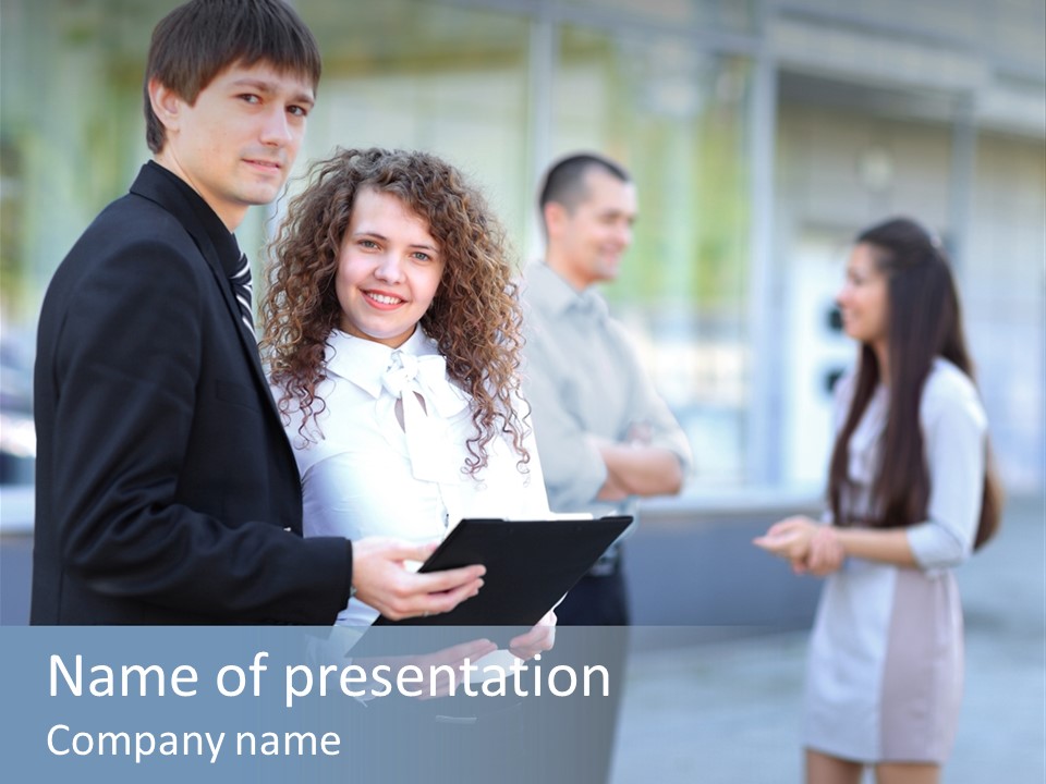 Job Smiling Women PowerPoint Template