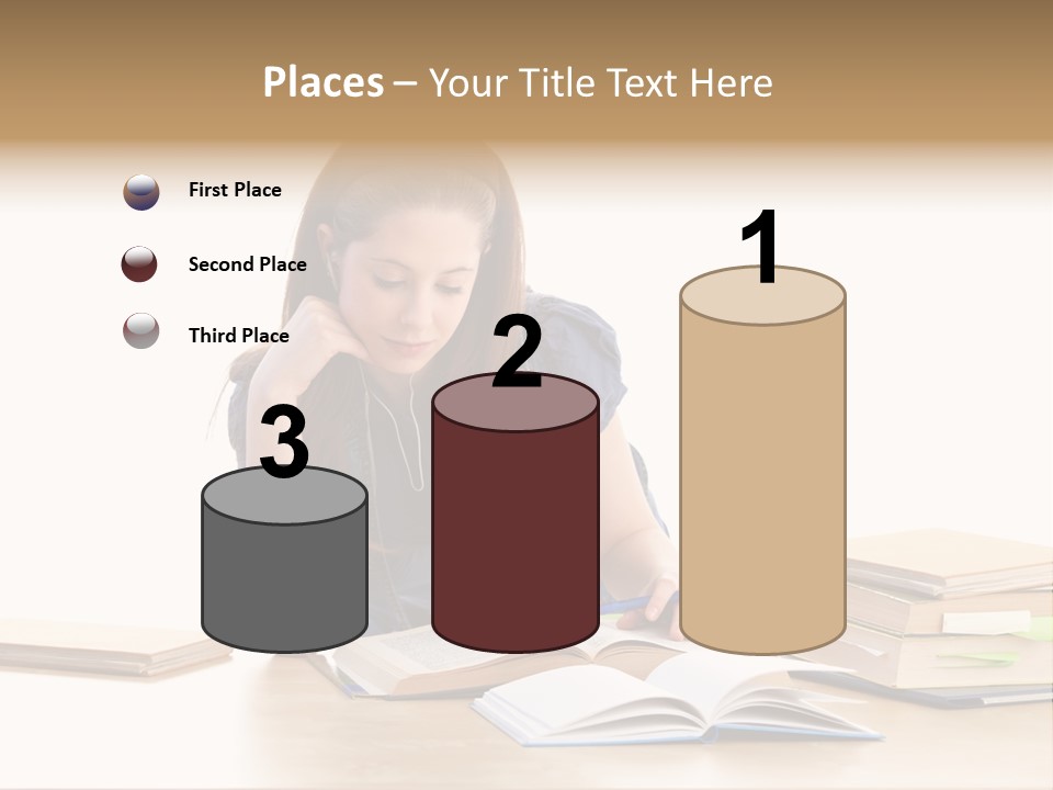 Girl Pretty Alone PowerPoint Template