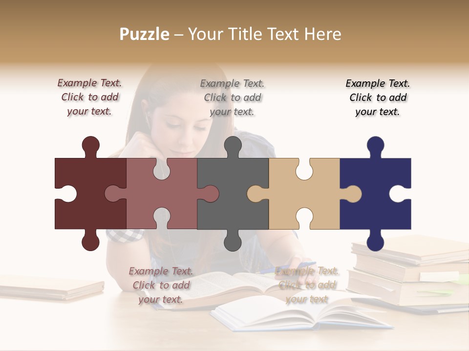 Girl Pretty Alone PowerPoint Template