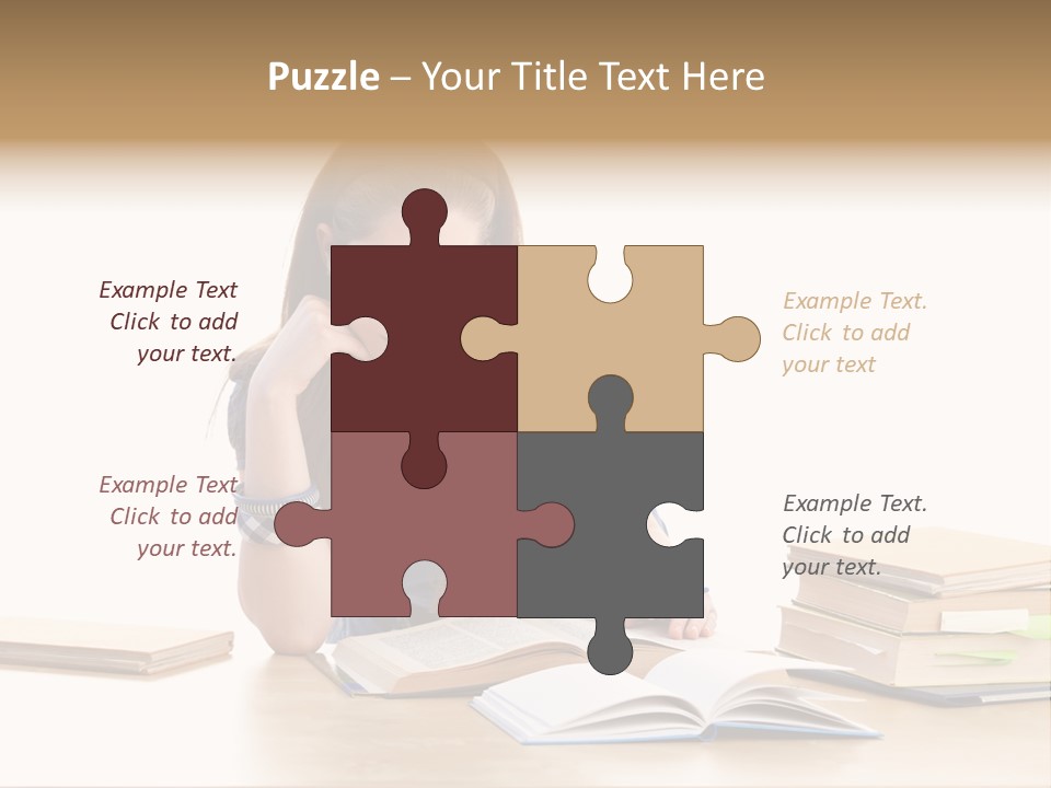 Girl Pretty Alone PowerPoint Template