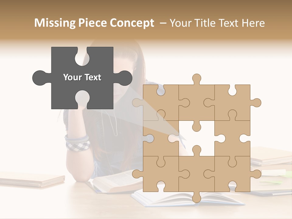 Girl Pretty Alone PowerPoint Template