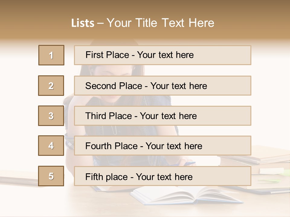 Girl Pretty Alone PowerPoint Template