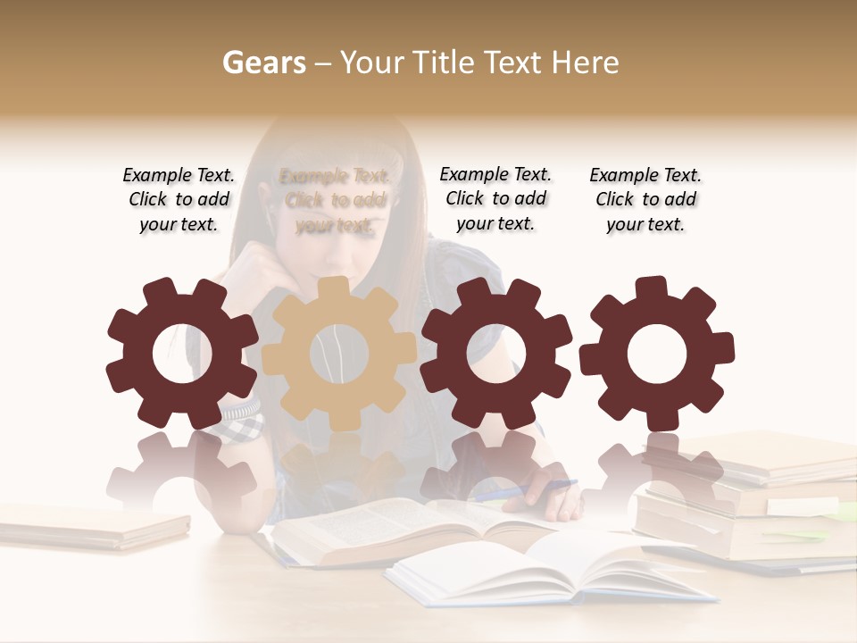 Girl Pretty Alone PowerPoint Template