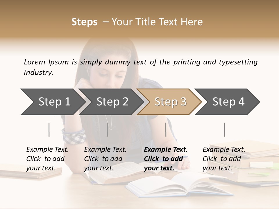 Girl Pretty Alone PowerPoint Template