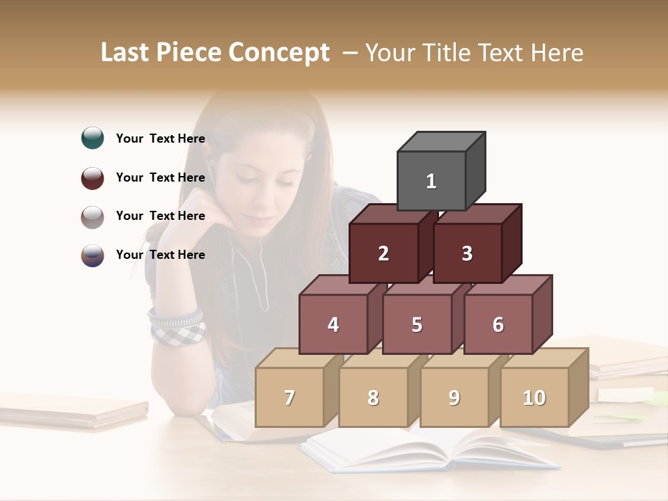 Girl Pretty Alone PowerPoint Template